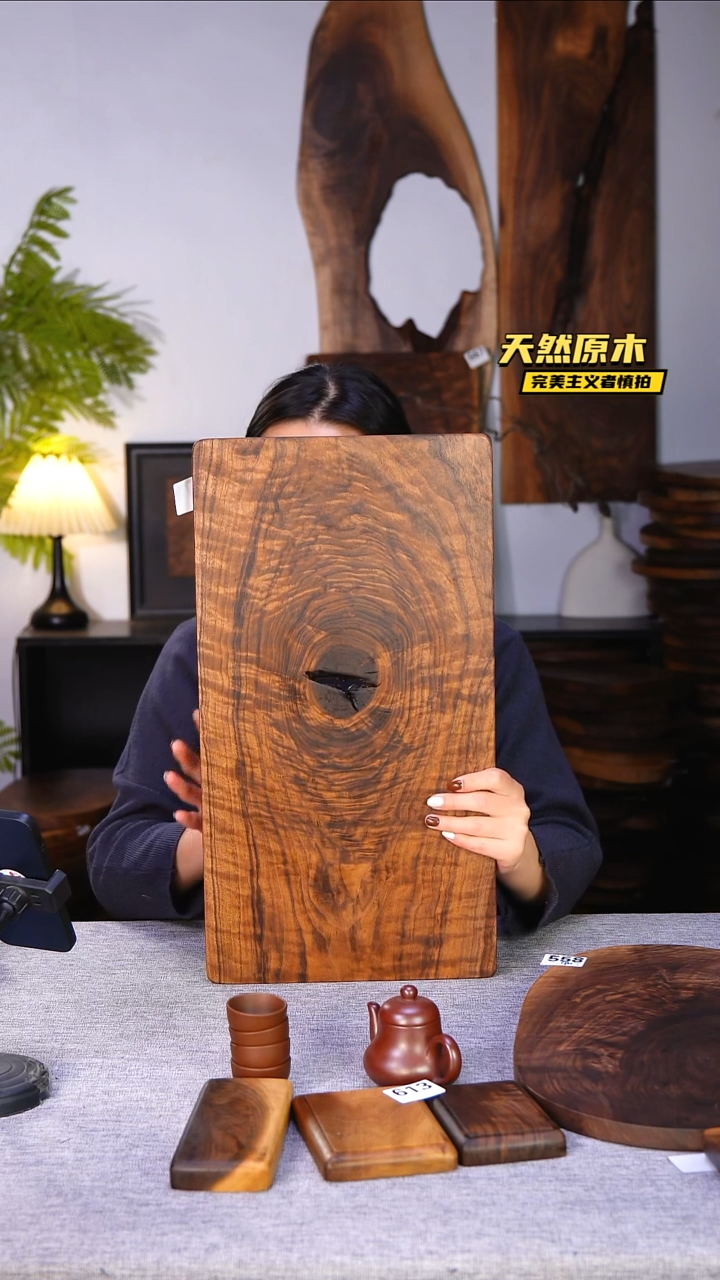 木北美黑胡桃原木.干裂疤结不属于商品质量问题完美主义者慎拍