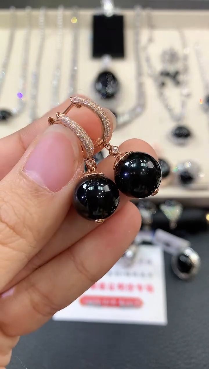 【闪购商品】翡翠耳饰18K金镶嵌w52不退换