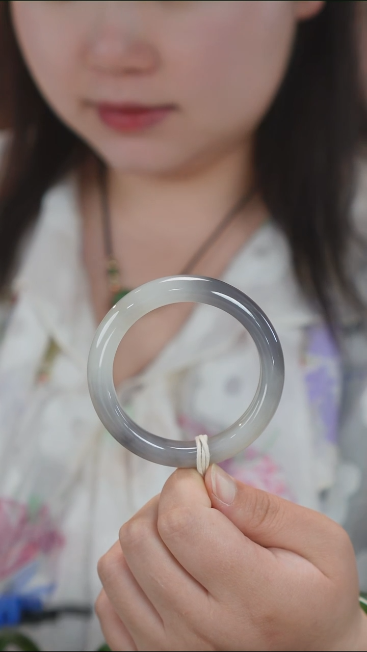 和田玉手镯未镶嵌6【柚子来啦】和田玉拍一发一54