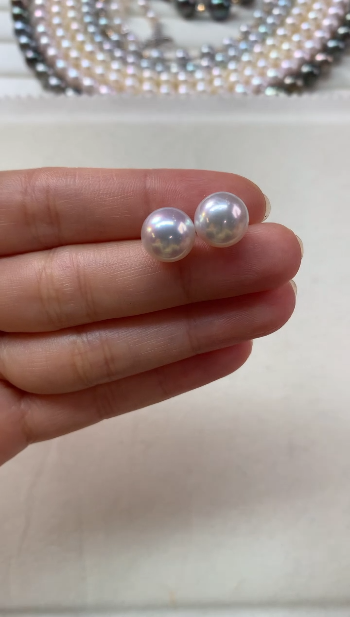 【闪购商品】海水珍珠耳饰18K金镶嵌D813|2380