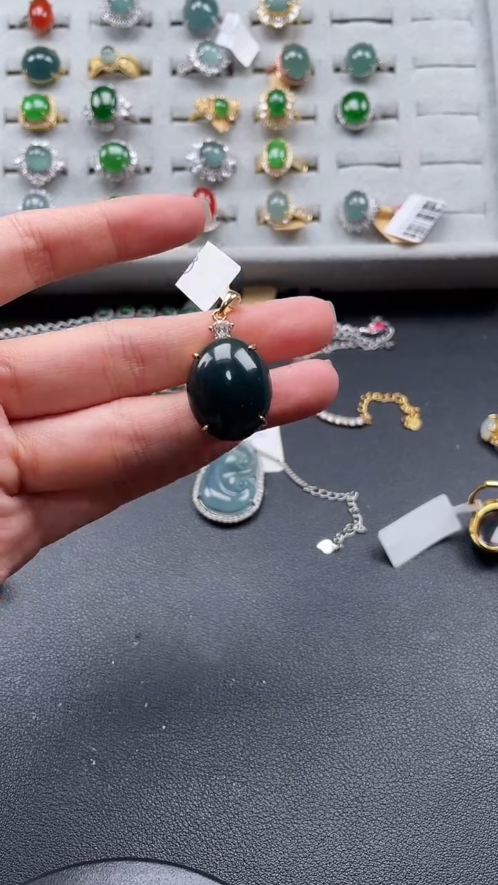 【闪购商品】翡翠戒指银S925镶嵌567474