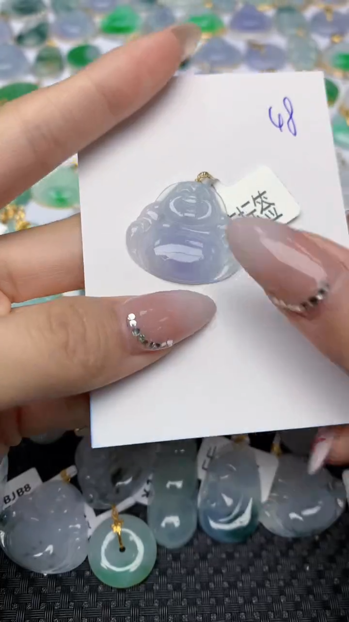 【闪购商品】翡翠颈饰18K金镶嵌 天然翡翠A货，