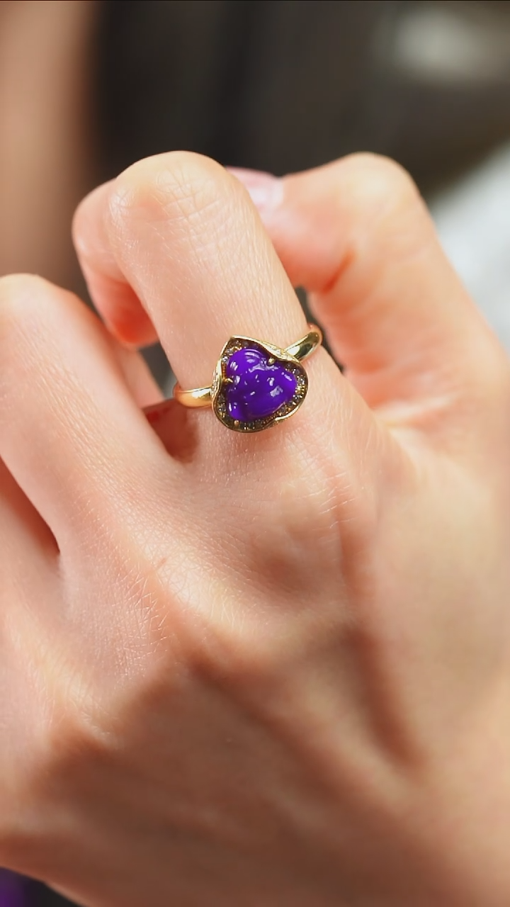 18K金镶嵌苏纪石（舒俱来）戒指77