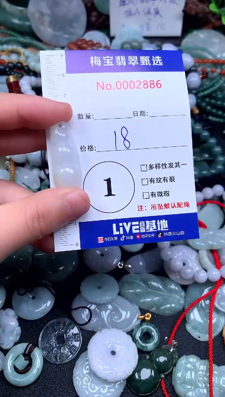吊坠(不含链)未镶嵌翡翠18