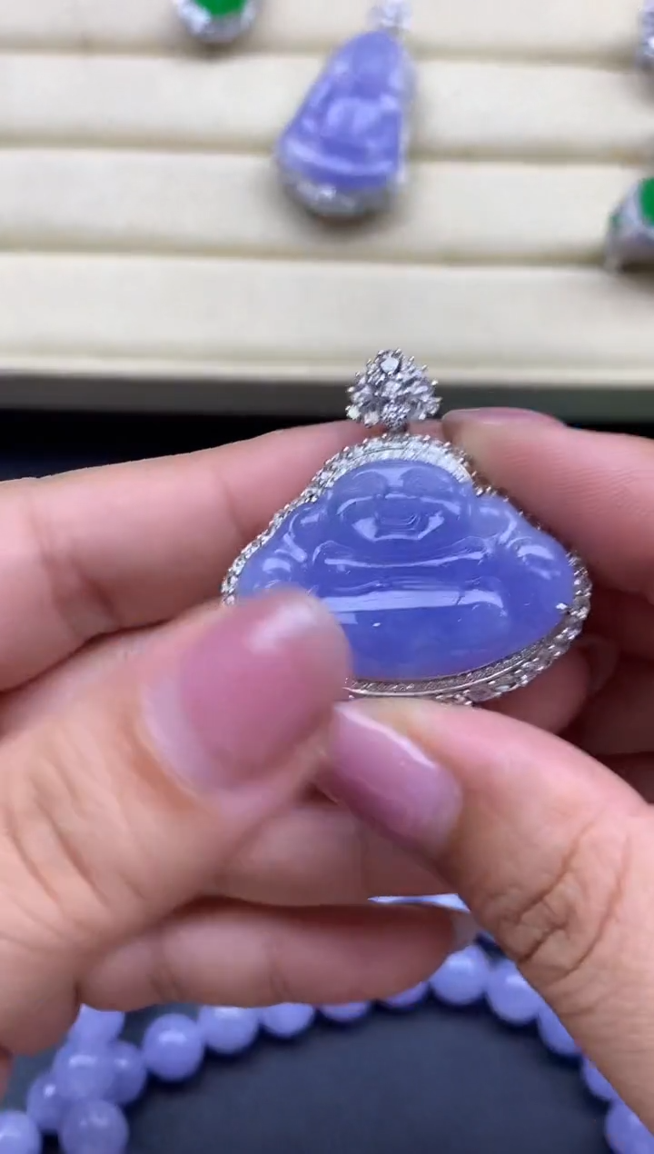 翡翠18K金镶嵌颈饰652-春日珠宝