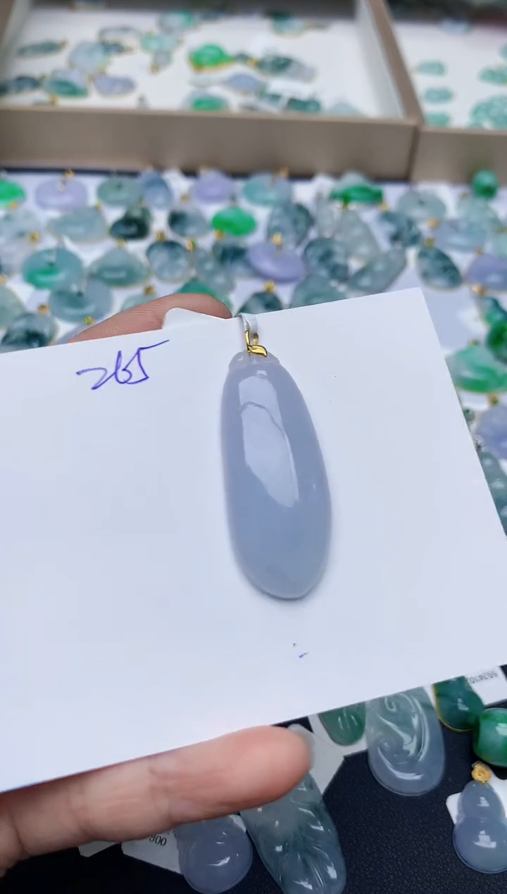 【闪购商品】翡翠颈饰18K金镶嵌天然翡翠A货    