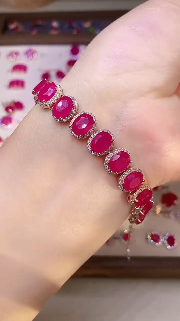 【闪购商品】红宝石手链银S925镶嵌000