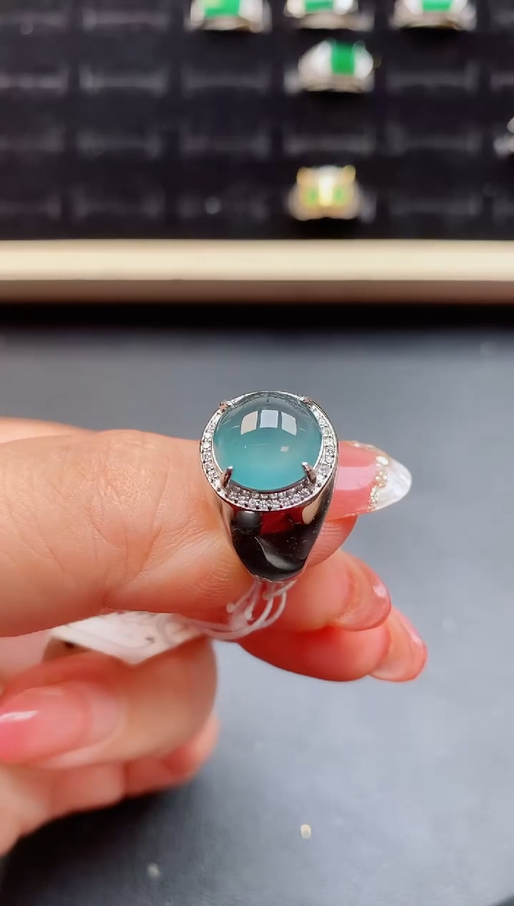 【闪购商品】翡翠戒指银S925镶嵌1212
