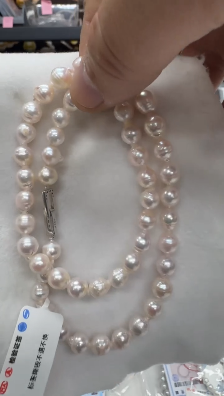 【闪购商品】海水珍珠颈饰银S925镶嵌项链7-8