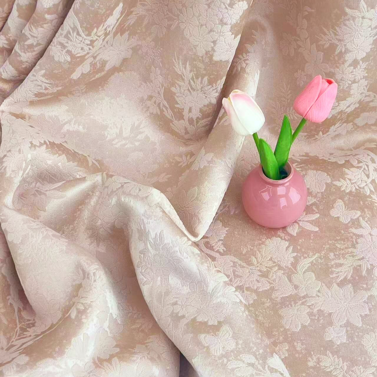 高档窗帘高精密浮雕提花窗帘（含高温定型2.9-3.2高）可改高度