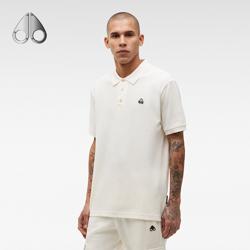 MOOSE KNUCKLES 男刺绣LOGO休闲短袖夏季时尚POLO衫M12MT712G