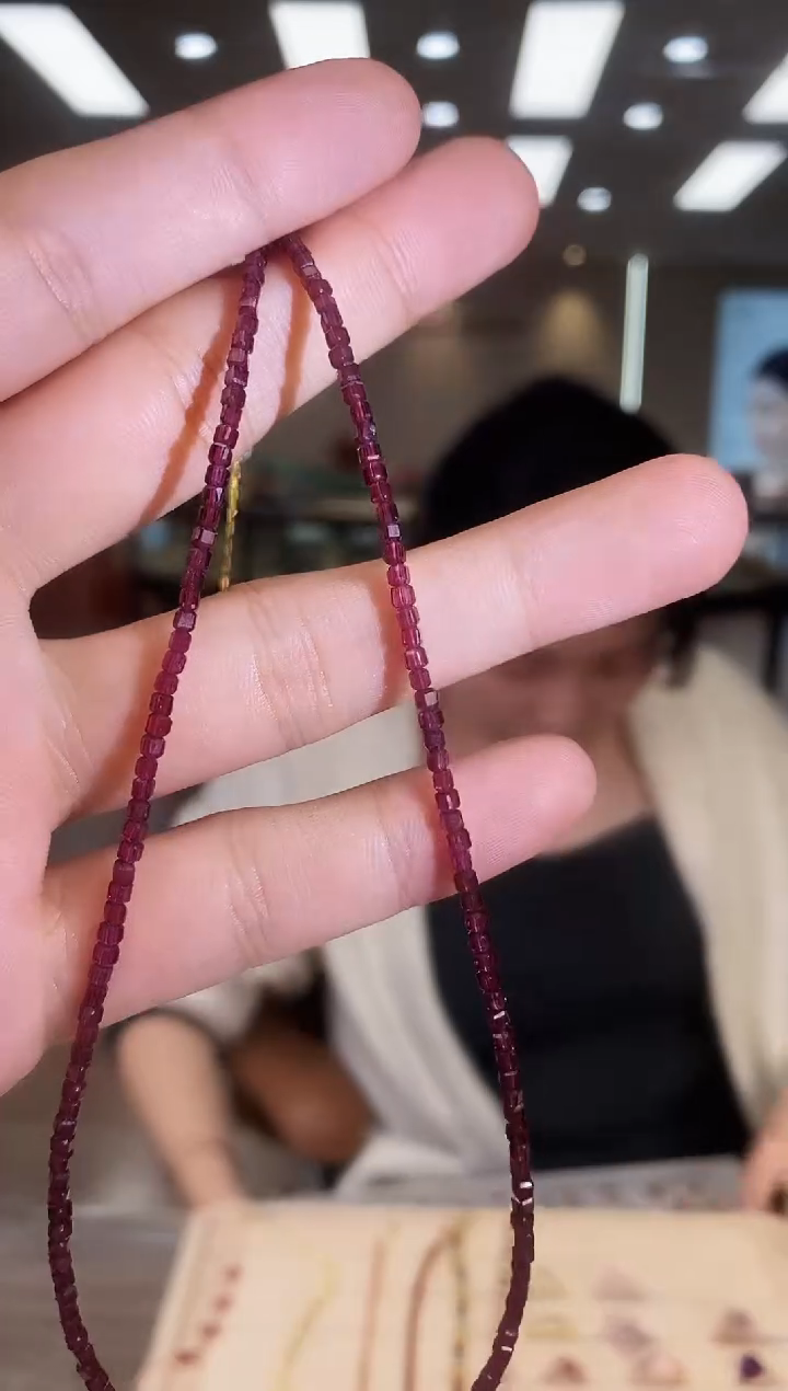 银S925镶嵌项链石榴石03