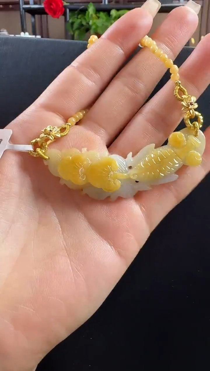 颈饰未镶嵌翡翠锦鲤