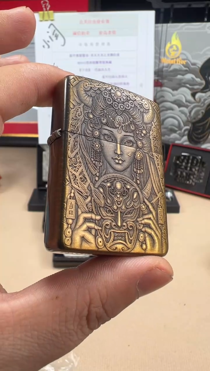 铜扎基拉姆-3D浮雕-盔甲黄铜做旧