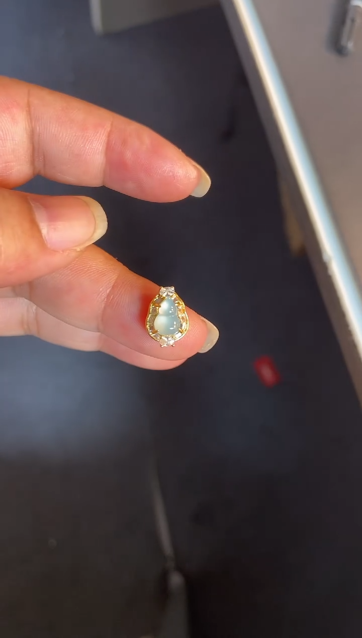 吊坠(不含链)银S925镶嵌翡翠1