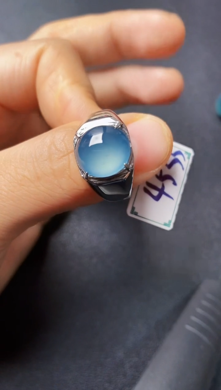 银S925镶嵌戒指翡翠2222222