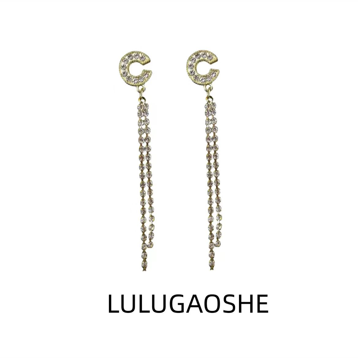 合金耳饰 个性韩版冷淡气质时尚流苏款耳钉轻奢百搭小众简约E04