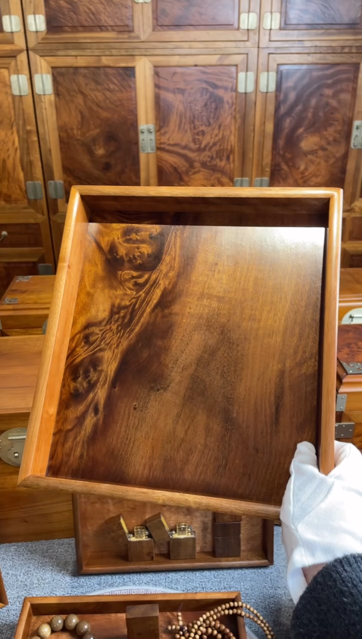 【闪购商品】金丝楠木艺金丝楠木紫金文盘