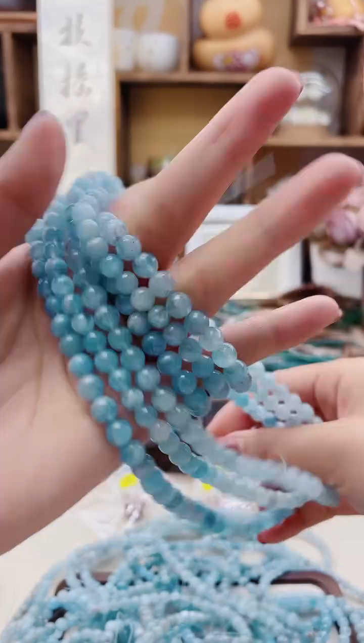 【闪购商品】海蓝宝石手链未镶嵌Q192海蓝宝单圈6