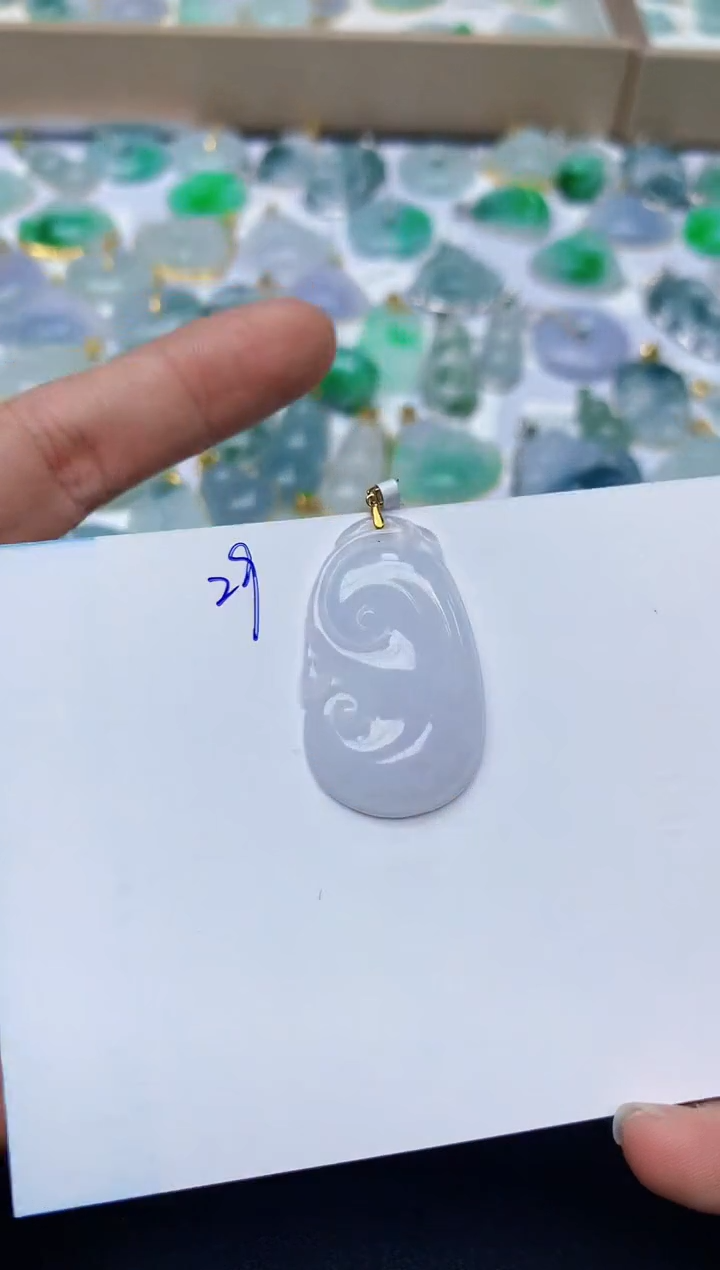 【闪购商品】翡翠颈饰18K金镶嵌天然翡翠A货