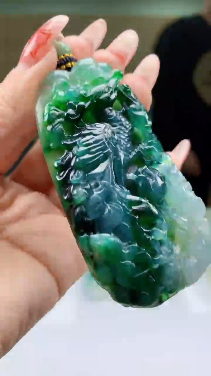 【闪购商品】定制翡翠未镶嵌4917ty-毛货挂件138