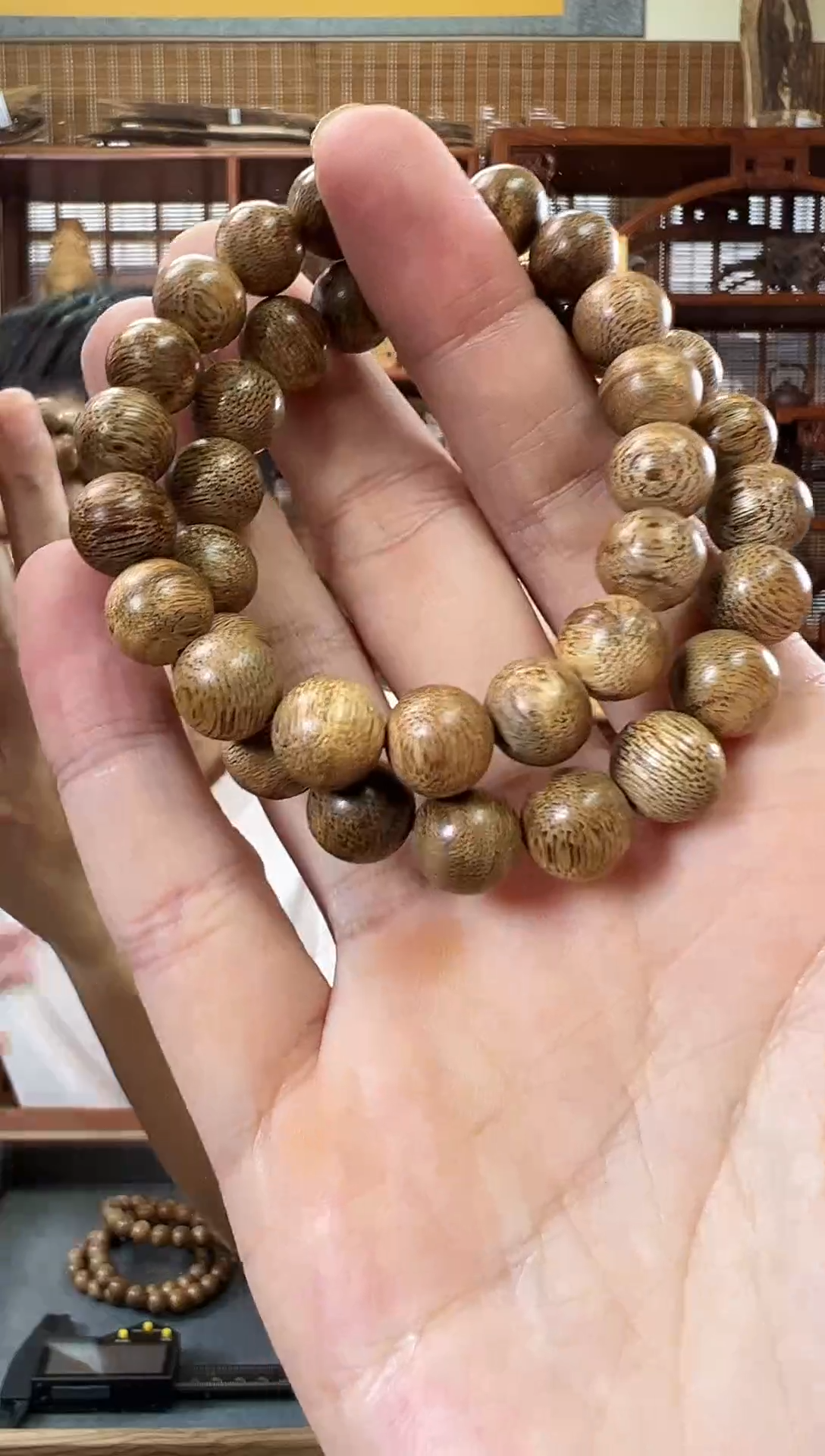 【闪购商品】沉香木手串海南尖峰岭白木香1.0mm单圈多样性发一