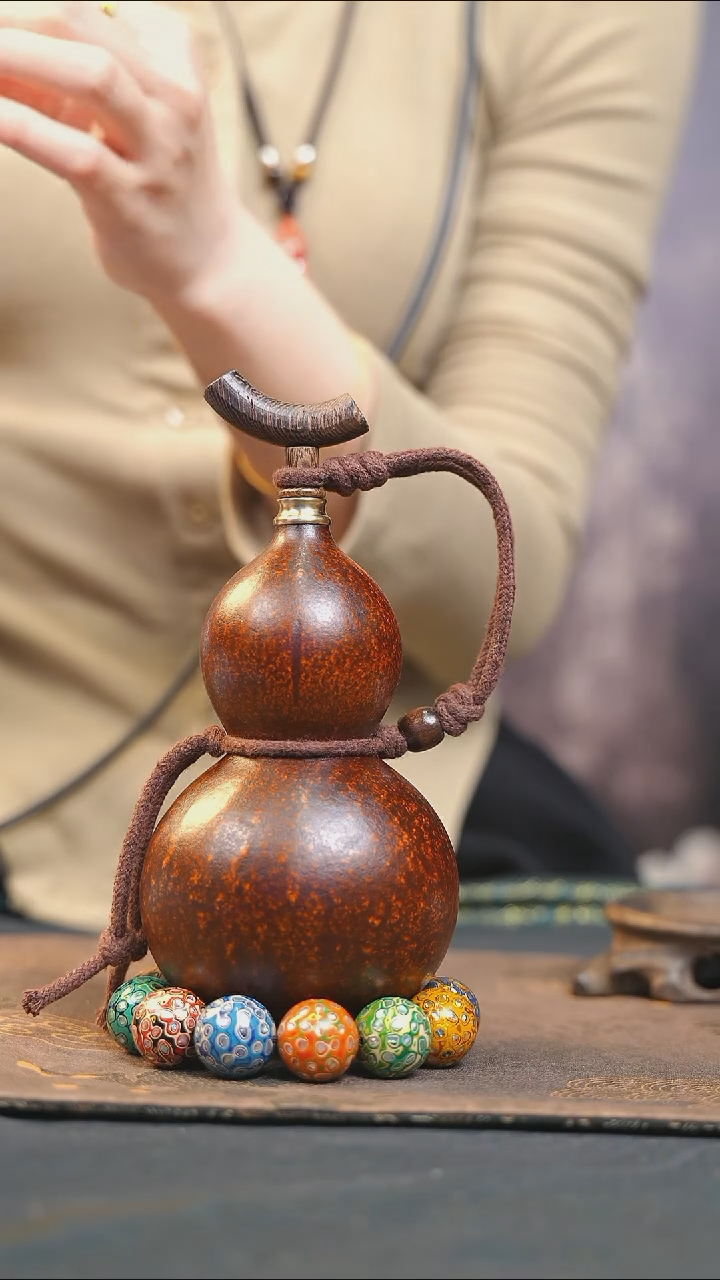 【闪购商品】XC263大漆酒葫芦不包手串及旋转底座