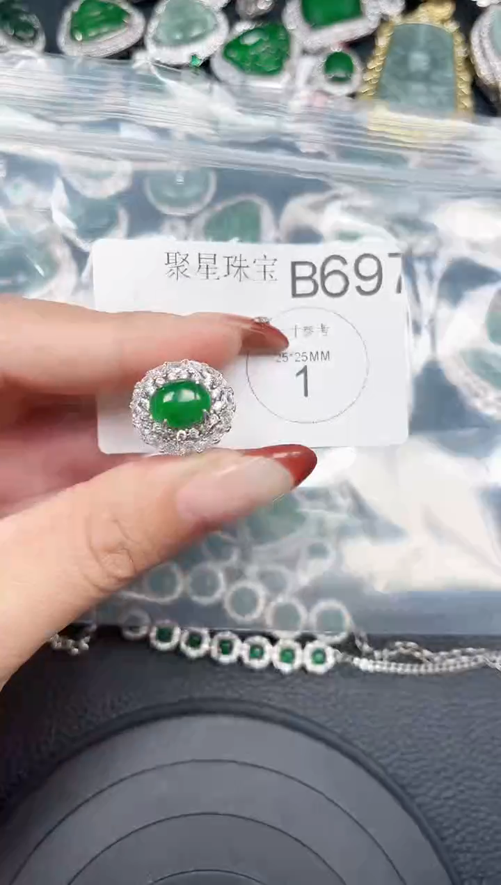 【闪购商品】翡翠颈饰未镶嵌赠皮绳697