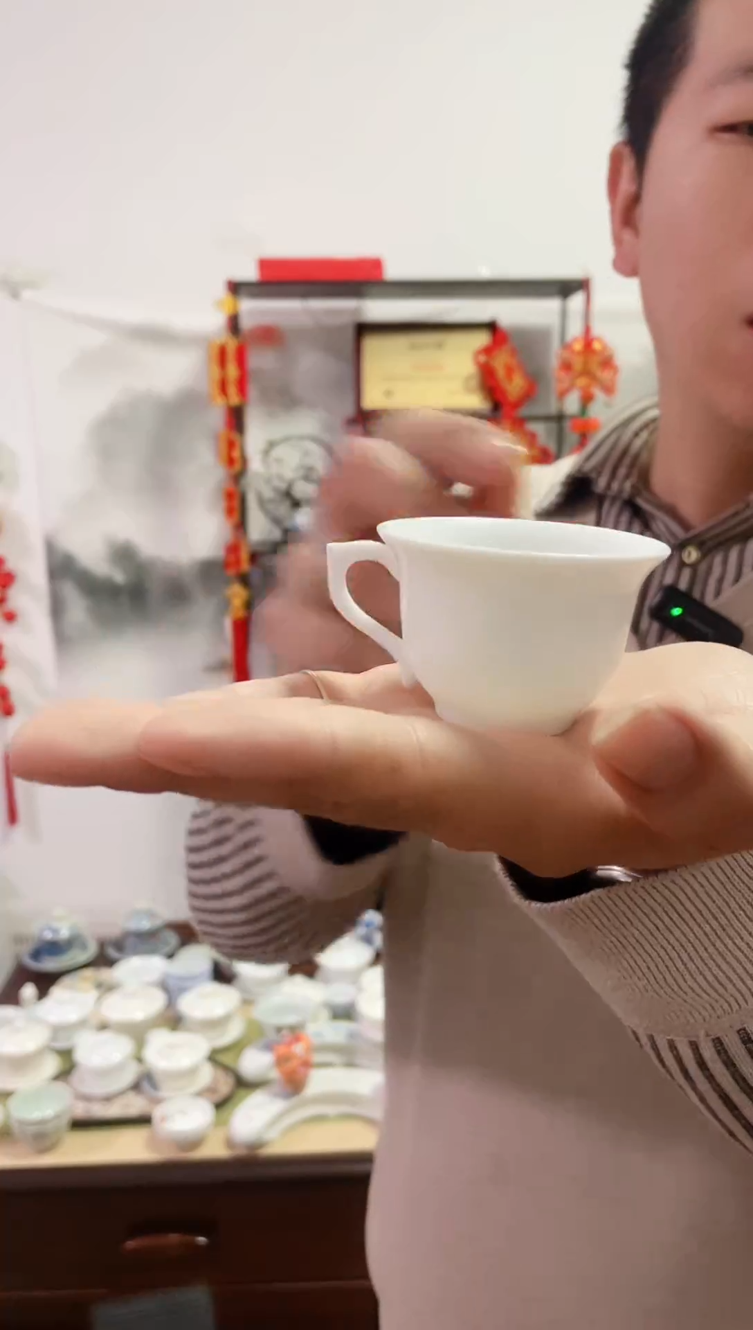 【闪购商品】【瓷心匠物】直播间福利专款带耳杯大2个