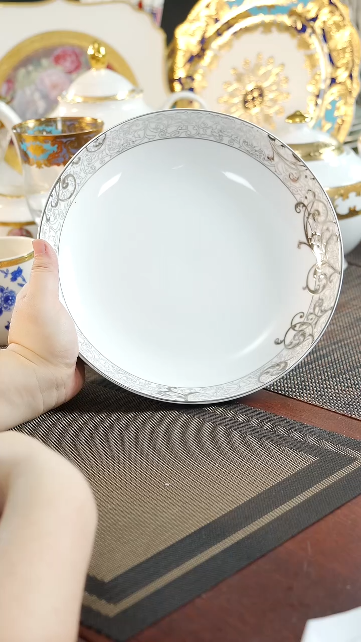 【闪购商品】瓷片10英寸深菜盘 福利价