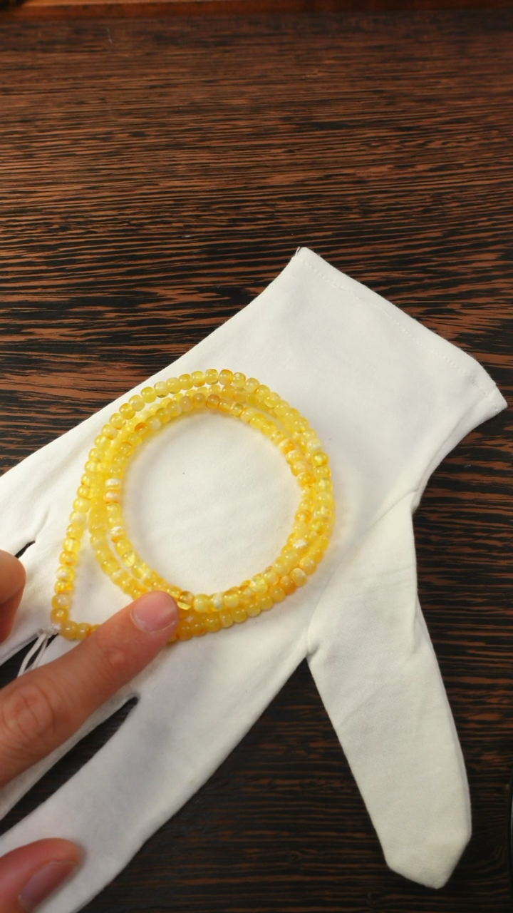 【闪购商品】蜜蜡手链未镶嵌2332/老型长串108