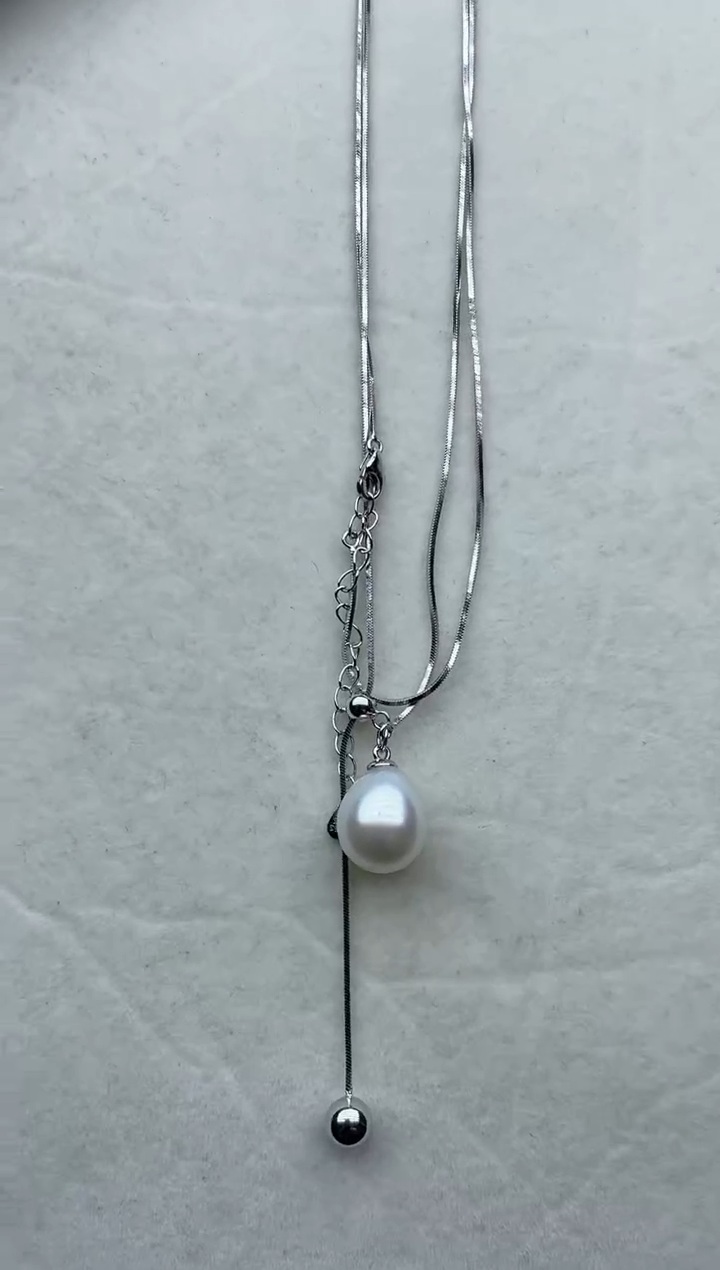 【闪购商品】海水珍珠套链0银S925镶嵌Y107