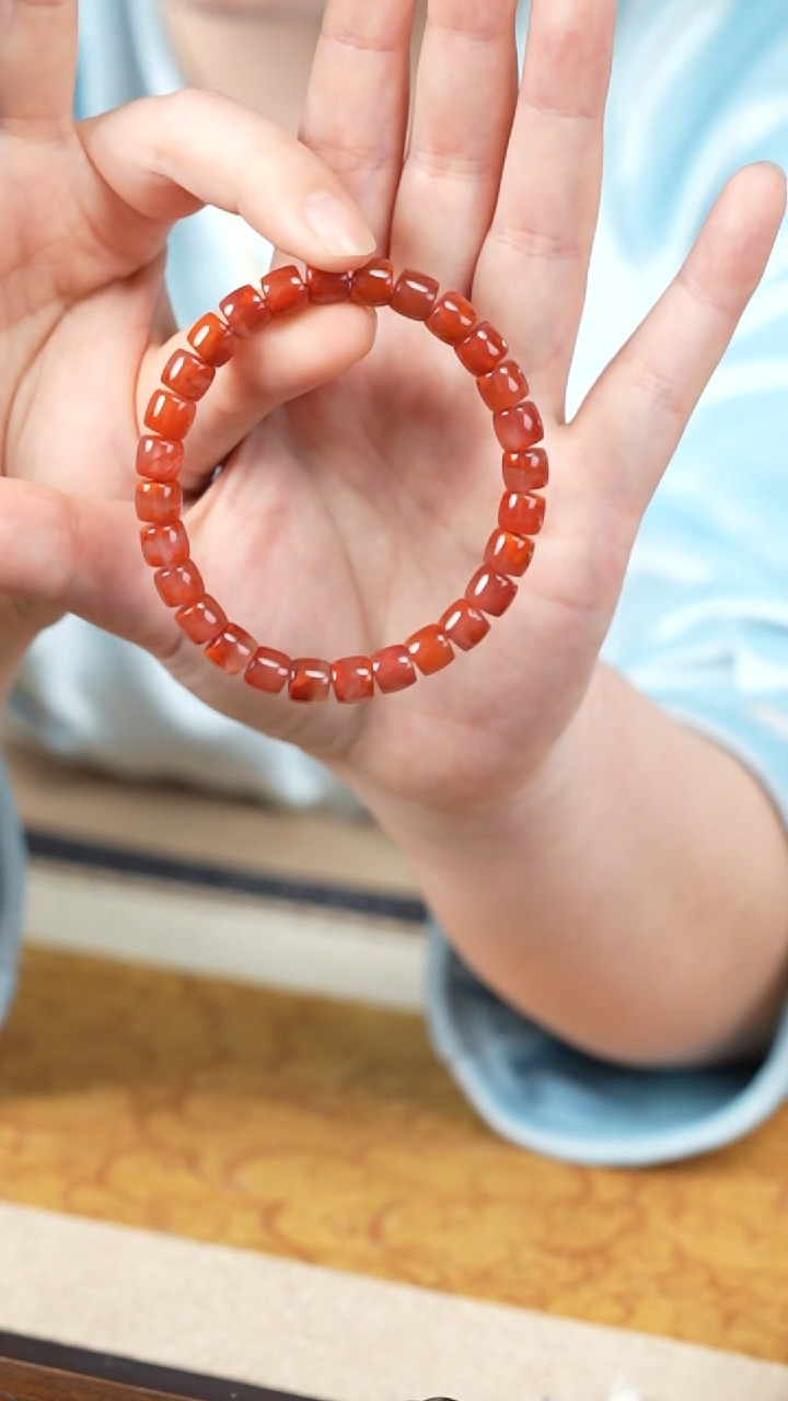 【闪购商品】南红玛瑙手串未镶嵌南红7mm左右直切手串