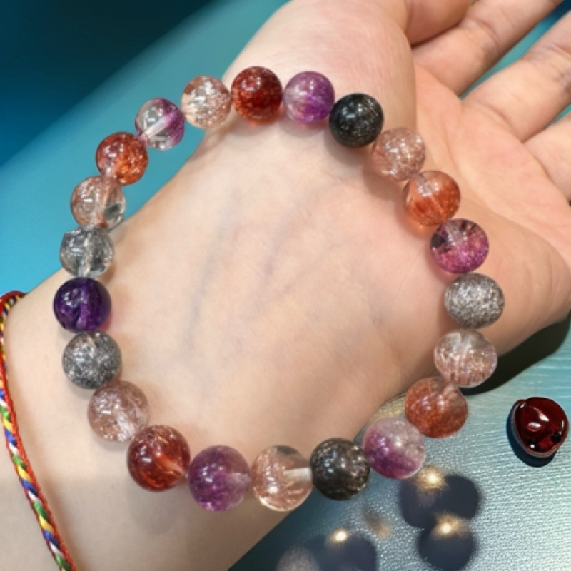 高品质精品烟花超七卡7+毫米单圈手串