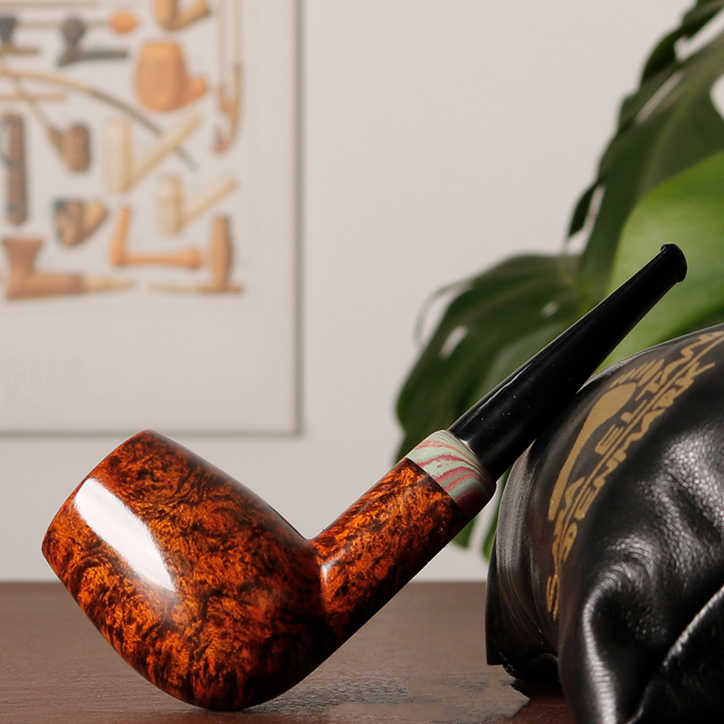 丹麦萨拉艾尔唐 Sara Eltang 光面郁金香直斗 手工石楠木烟斗