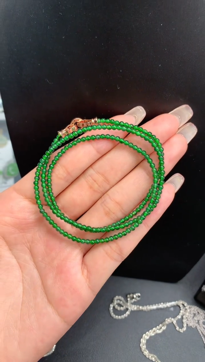 【闪购商品】翡翠颈饰未镶嵌珠链1616