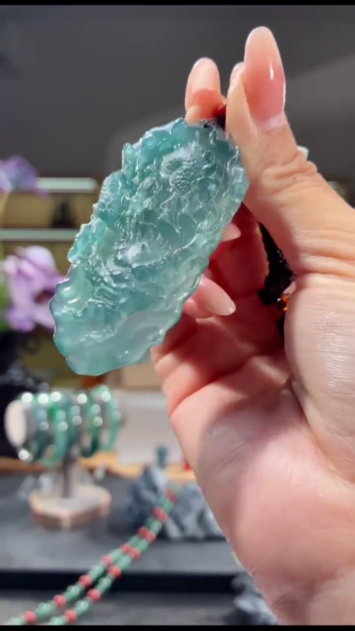 吊坠(不含链)未镶嵌翡翠龙牌