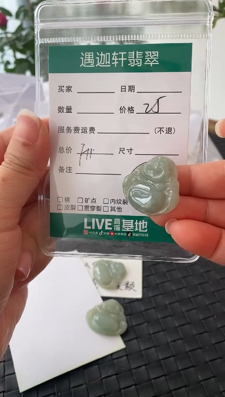 吊坠(不含链)未镶嵌翡翠F15