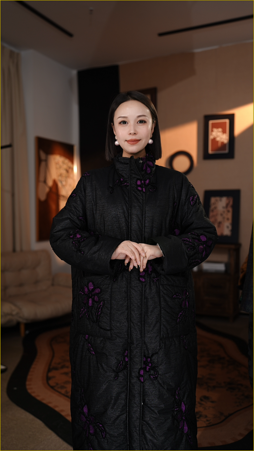 长款时尚加厚冬季上新女款棉服气质大衣外搭0537