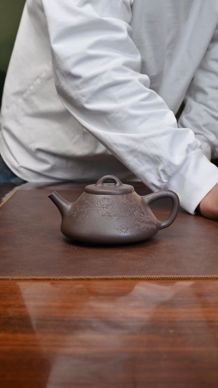 【闪购商品】紫砂茶壶天青泥子冶石瓢240cc