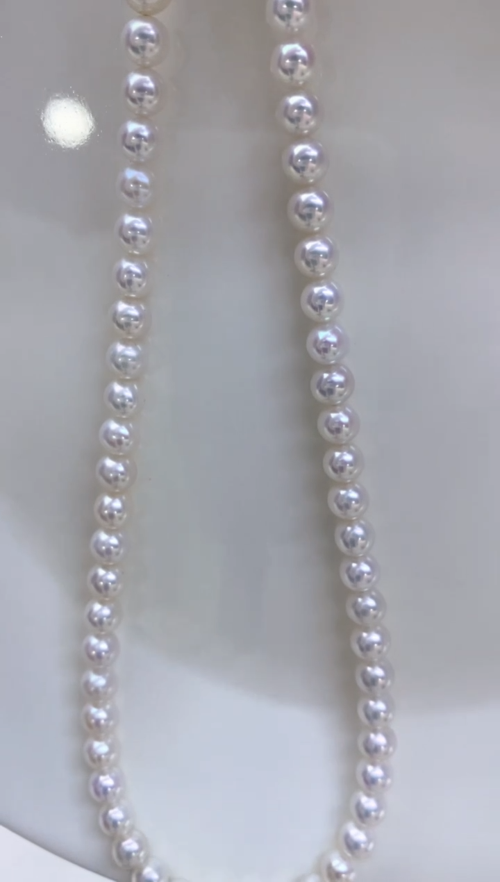 【闪购商品】淡水珍珠项链18K金镶嵌5-6