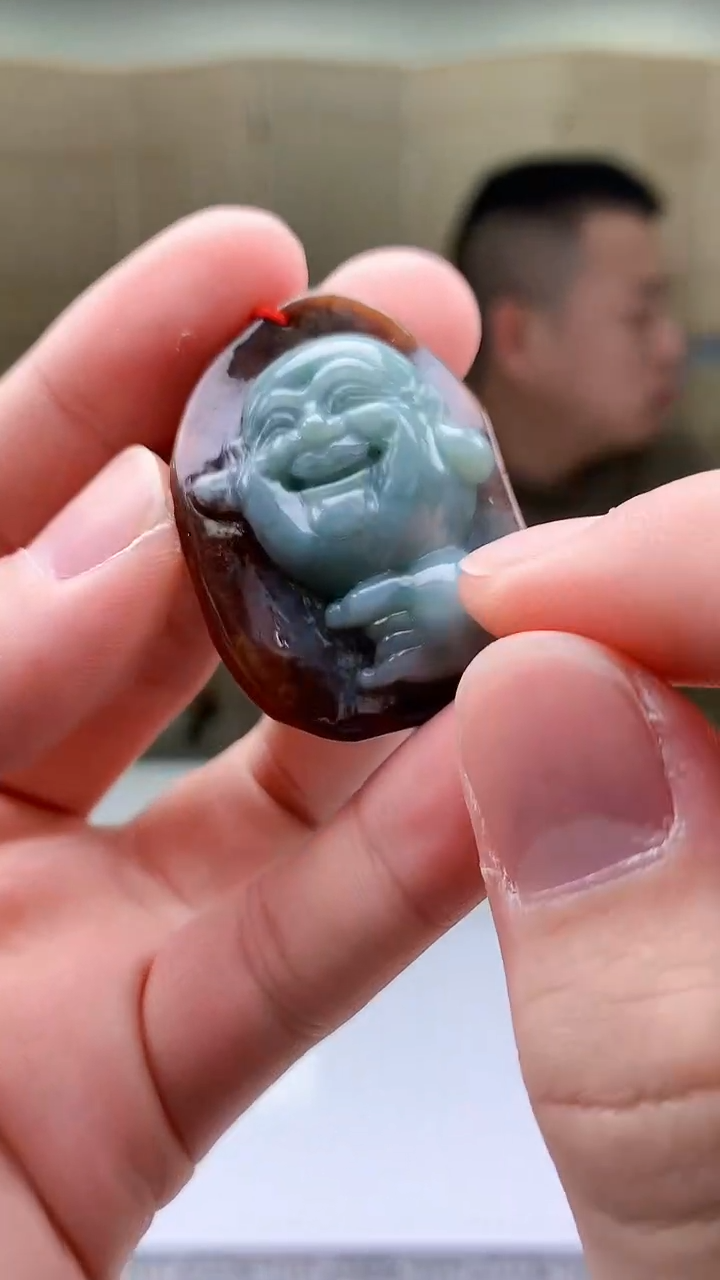 【闪购商品】定制翡翠未镶嵌4812bb-毛货挂件51