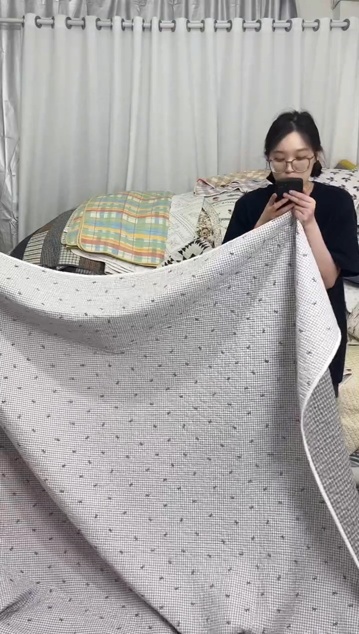 棉110*130灰色蝴蝶结