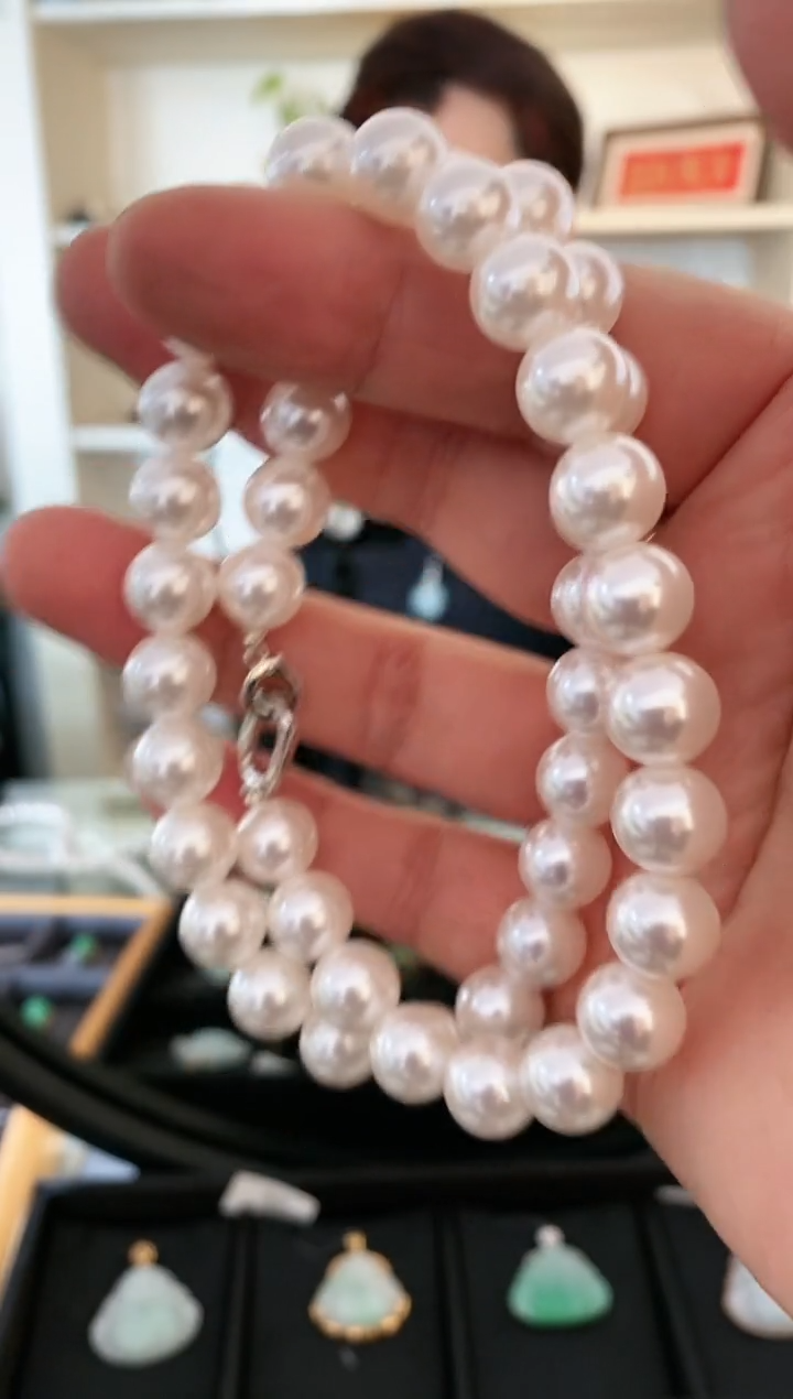 银仿珍珠10mm加长珠链
