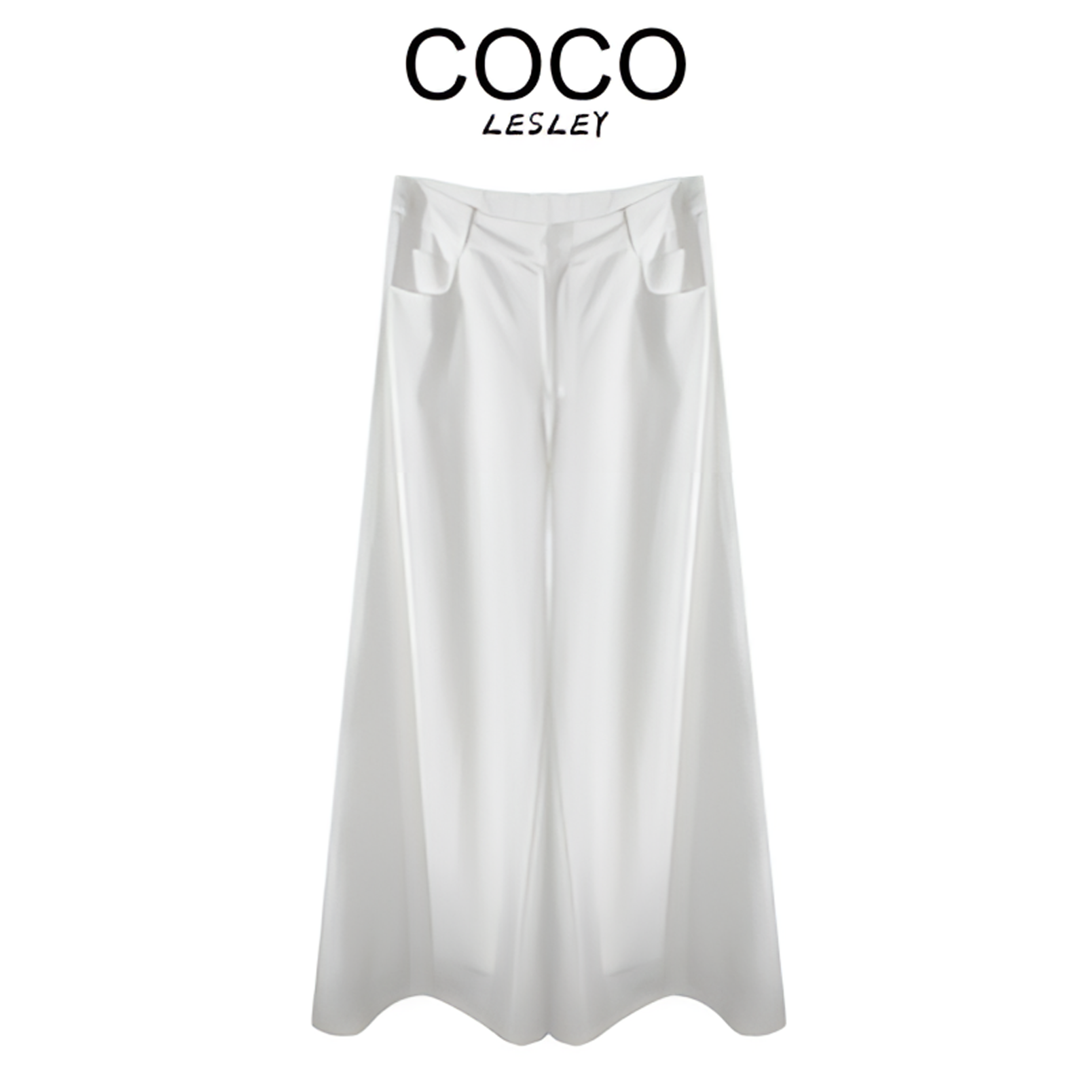 裤长裤款高腰休闲风夏季白色休闲百搭简约垂感时尚直筒阔腿#2399