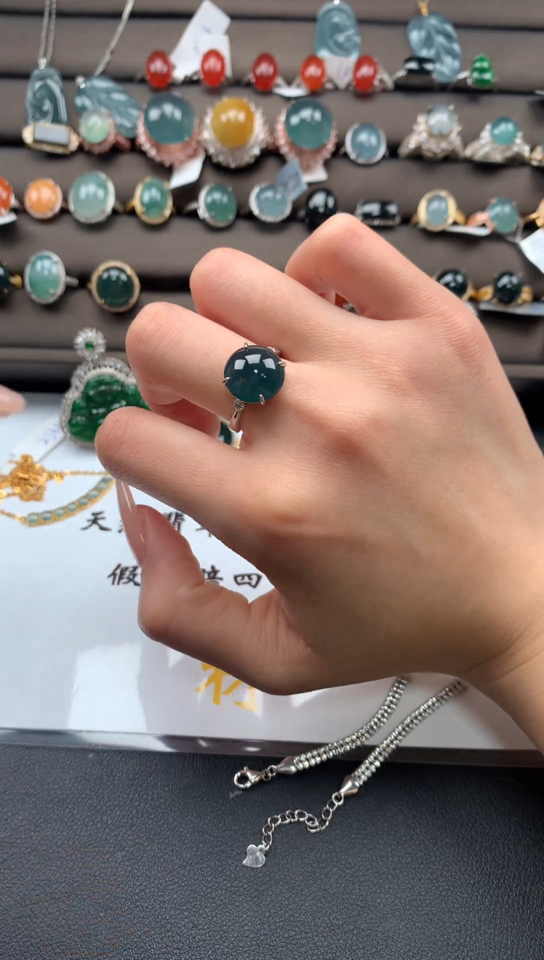 【闪购商品】翡翠戒指银S925镶嵌21332131