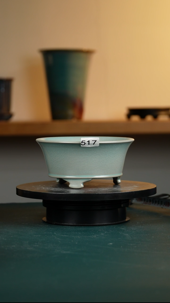 馗517汝釉古拙花盆8/6/17/14