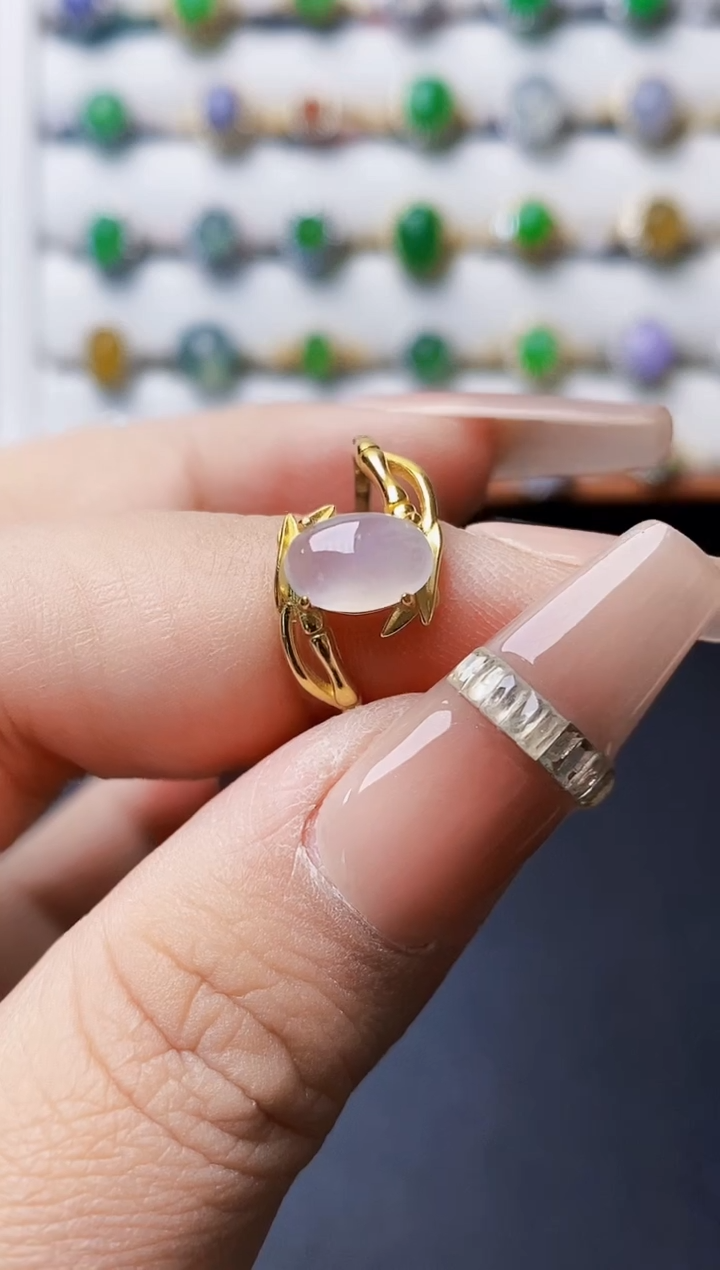 银S925镶嵌戒指翡翠1015