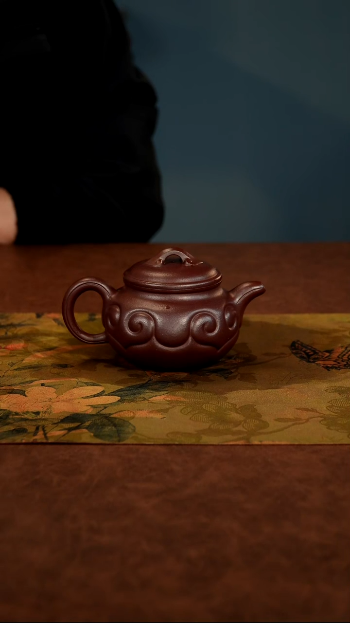 茶壶紫砂随*微瑕如意