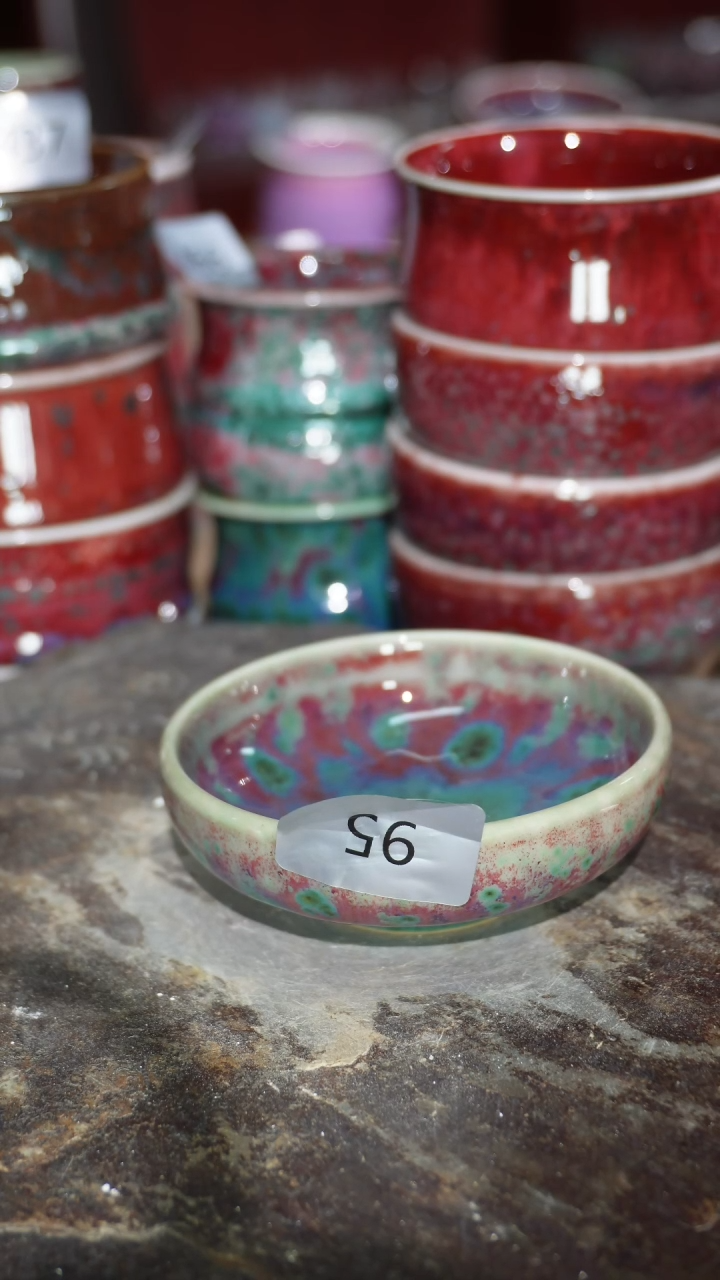 摆件陶精品窑变钧瓷茶器